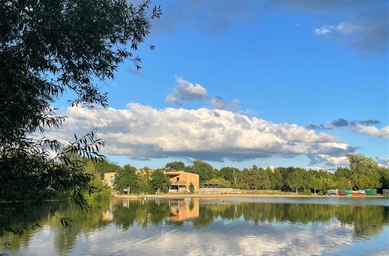 Dinton activity center over looking the lake