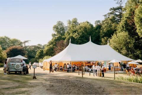 Image of a wedding event in a field